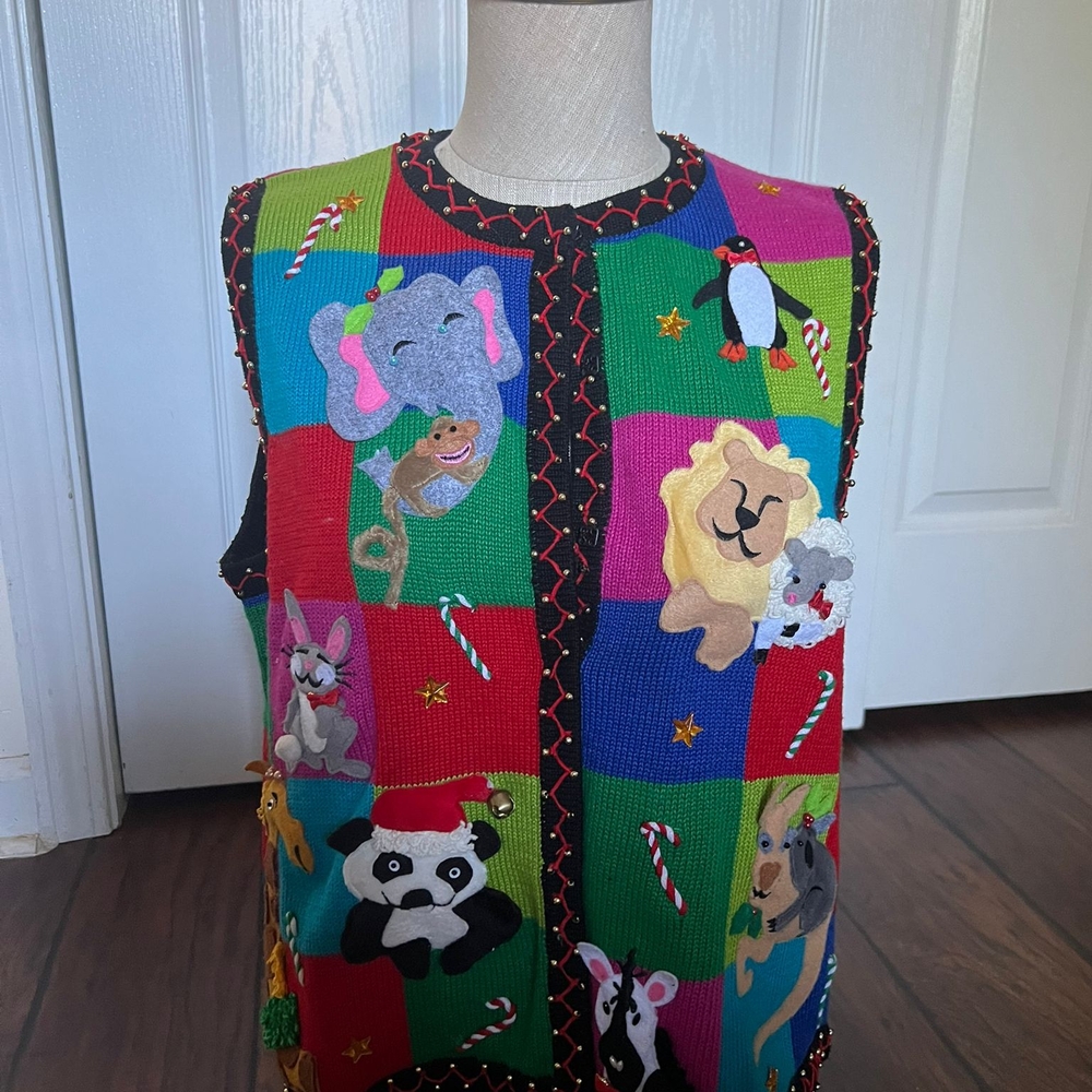 Colorful Animal Patchwork Vest